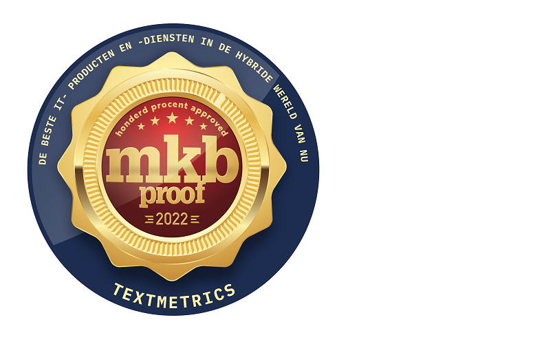 Textmetrics, MKB Proof 2022, MKB Proof, software, technologie, teksten schrijven