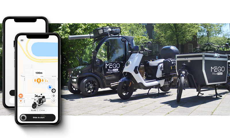 elektrisch klusvervoer, deelsysteem, Mobility Lab, Mego Mobility