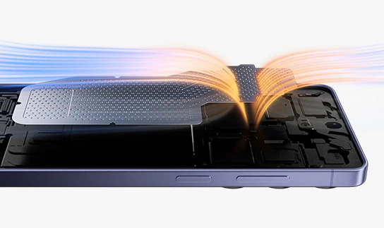 Afbeelding: Doorsnede van de Galaxy S26 Ultra met vernieuwde Vapor Chamber voor warmteafvoer