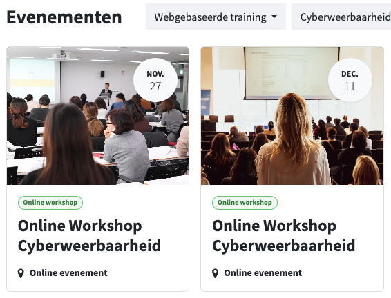 Afbeelding: trainingen voor online workshop cyberweerbaarheid van het MKB
