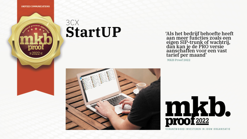 MKB Proof Award 2022: 3CX StartUP