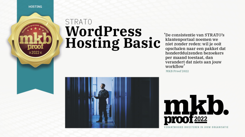 MKB Proof Award 2022: STRATO WordPress Hosting Basic