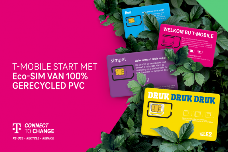 T-Mobile start met Eco-SIM van 100% gerecycled PVC 