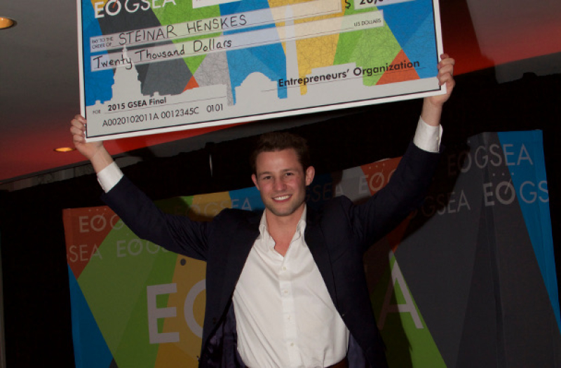 Steinar Henskes wint wereldwijde finale Global Student Entrepreneur Awards