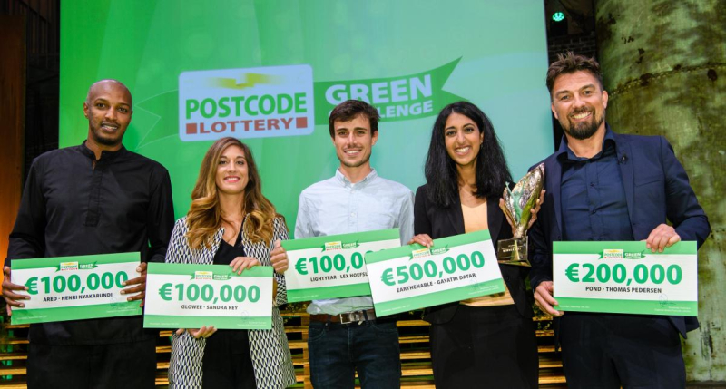 Vijf Nederlandse startups in race voor Postcode Lottery Green Challenge 2018
