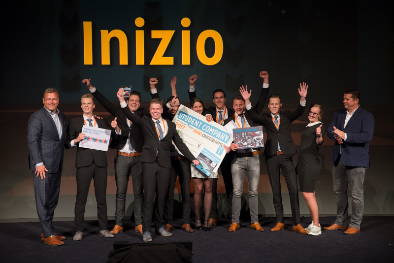 Inizio en KUMA winnen nationale finale Student Company van het jaar 2017