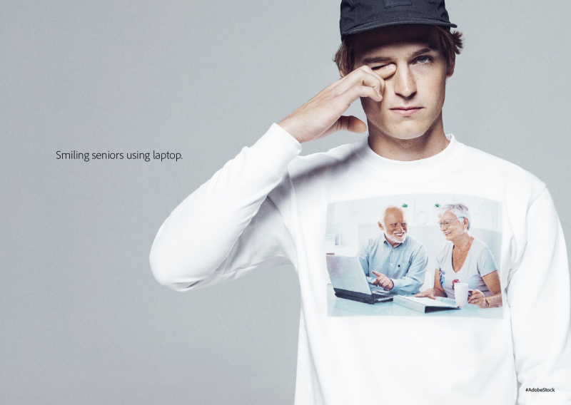 Must have: Adobe T-shirt met vreselijke stockfoto’s 