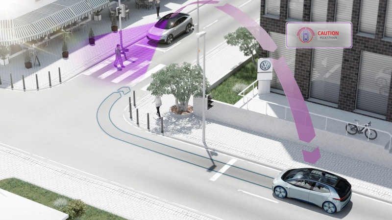 Volkswagens kunnen binnenkort met andere voertuigen communiceren