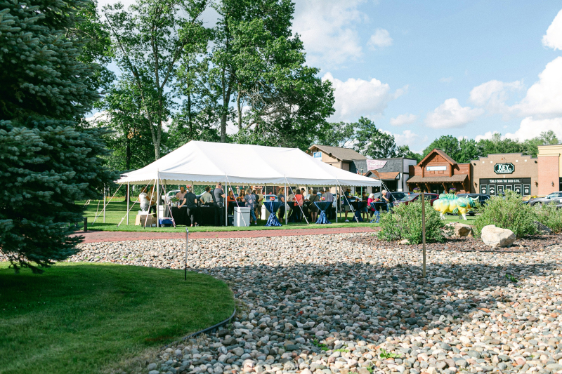 Een stretch tent voor zomerse evenementen  