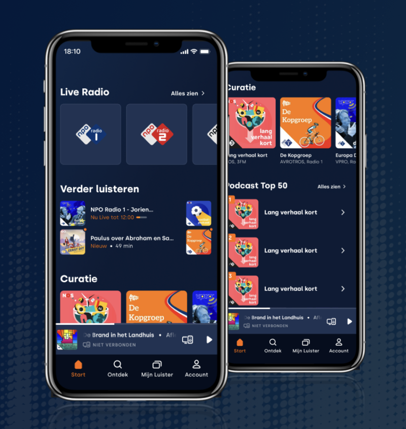 NPO Luister wordt volwaardig audioplatform en lanceert nieuwe app
