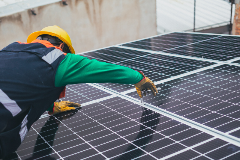 Help de aarde met zonnepanelen