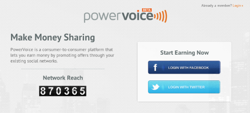 PowerVoice laat je geld verdienen met andermans aanbiedingen