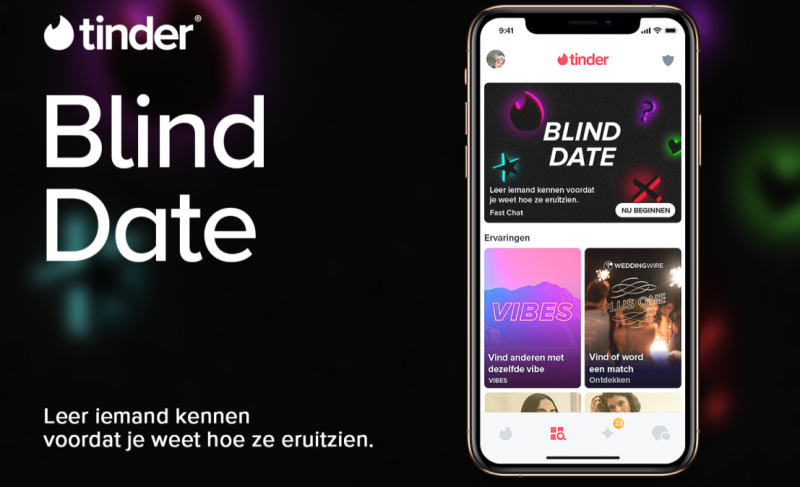 Tinder lanceert nieuwe feature ‘Blind Date’ in Nederland 