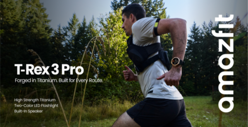 De nieuwe kampioen onder sporthorloges, de Amazfit T-Rex 3 Pro, komt naar Europa!