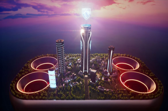 Ontdek de PEUGEOT POLYGON in POLYGON CITY, een eiland in het Fortnite-universum