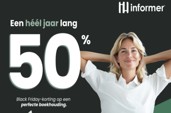 Black Friday bij Informer: Zeker van je boekhouding met 50% korting!
