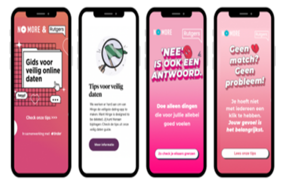 Tinder en de andere merken van Match Group publiceren samen met Rutgers en de NO MORE Foundation