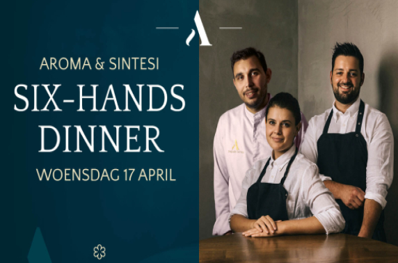 RESTAURANT AROMA ORGANISEERT SIX-HANDS-DINNER