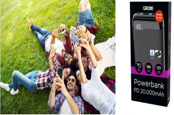 Grixx Powerbank PD 20.000mAh