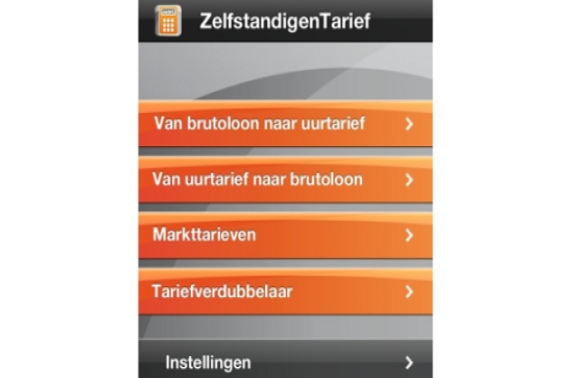 Apps voor ondernemers: Zelfstandigen Tarief-app