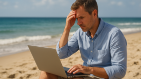 Een op de drie Nederlanders kan werk niet loslaten op vakantie