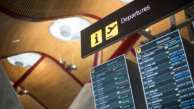 Vertrektijden op een bord