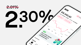 BUX verhoogt rentevergoeding naar 2,30%