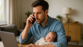 Drie op de tien vaders binnen week na geboorte alweer aan het werk