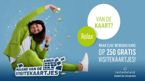 Maand van de visitekaartjes bij online drukkerij Reclameland