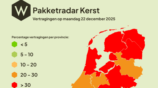 Nederlandse pakketbezorgers leveren vrijwel alle kerstorders op tijd ondanks piekdrukte
